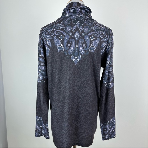 Soft Surroundings Blue Printed Turtleneck Medium - Picture 11 of 15